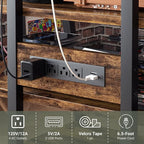 AV Media Stand with Outlets, Stereo Stands and Racks with Vinyl Storage - Image 9