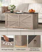 CHOEZON Storage Chest, 39.4" Wooden Storage Trunk, Retro Storage Bench - Image 6