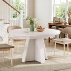 iPormis 43.3in-59in Extendable Round Dining Table - Image 8