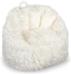 Big Joe Milano Bean Bag Chair, Ivory Shag Fur, Soft Faux Fur, 2.5 feet - Image 9