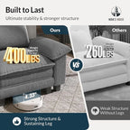 HERA'S HOUSE 124" Modular Sectional Sofa, Oversized U Shaped Couches - Image 8