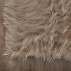 Latepis Beige Faux Fur Rug 8x10, Faux Fur Sheepskin Rug - Image 5