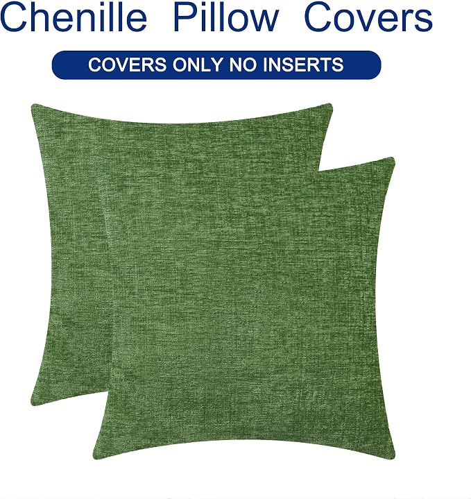CaliTime Decorative Couch Throw Pillow Covers 24 X 24 Inches Forest Green | - Image 6