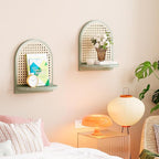 Arched Rattan Wall Shelf - Image 6