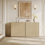 SICOTAS Buffet Cabinet with Storage Sideboard Accent Modern Credenza with Doors - Image 9