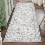 Grey Floral Hallway Runner Rug 2x6 - Image 6