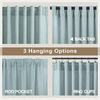 Grey Green Curtains 72 Inch Length - Image 5