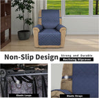 Easy-Going Reversible Couch Cover, Recliner 22 in, Dark Blue/Ivory | Machine - Image 3