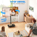 Rfiver Rolling TV Stand for 32 to 55 60 Inch TVs up to 88lbs, Height Adjustable - Image 5
