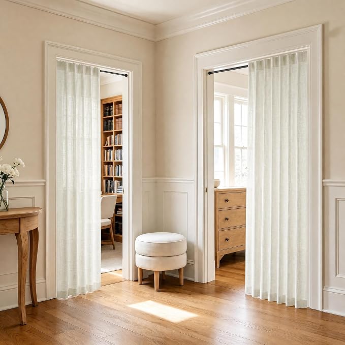 Pitalk Cream Curtains 78 Inches Long - Image 8