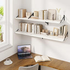 Fun Memories Floating Shelves for Wall, 12 Inch Deep Floating Shelves Set of 2 - Image 7