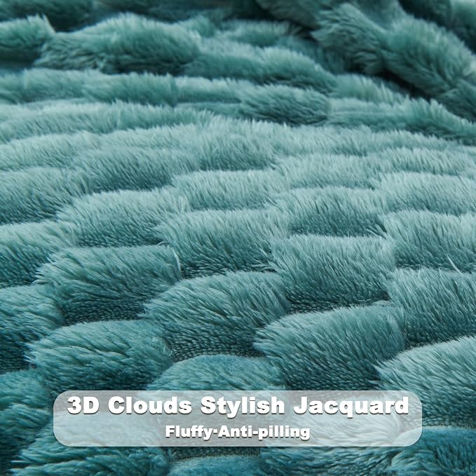 NEWCOSPLAY Fleece Clouds Cozy Queen Blanket - Image 5