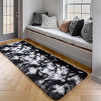 Amdrebio Black White Grey Runner Area Rug 2x6 - Image 6