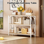 Homeiju Entry Table 40" Width, 3-Tier Entryway Table - Image 4