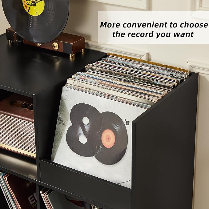 LELELINKY Large Record Player Stand, Turntable Stand - Image 3