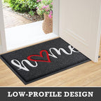 Black Door Mat Welcome Mats Outdoor Indoor Doormat - Image 5