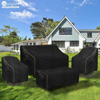 Patio Furniture Covers 4 Piece Set, 600D Heavy Duty Outdoor Furniture Covers - Image 7