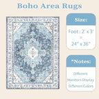 SERISSA 2x3 Washable Non Slip Boho Small Area Rug - Image 6