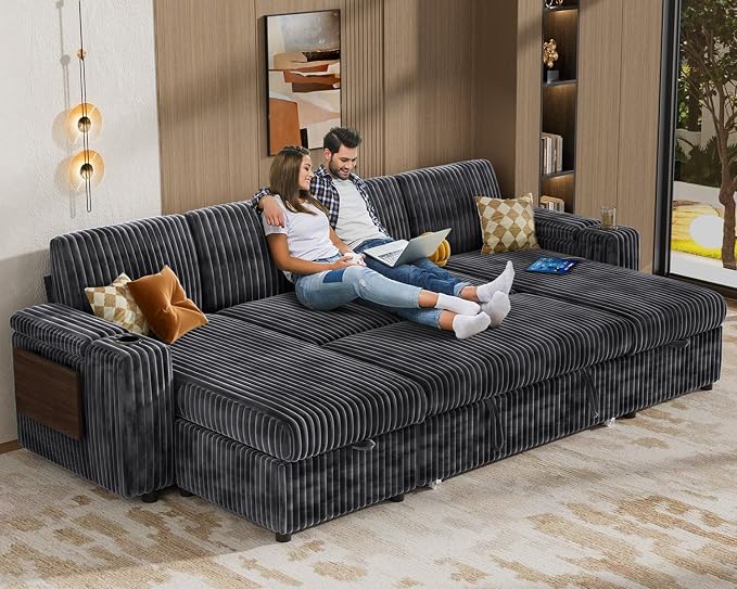 Vipbear 108" Modular Sectional Sleeper Sofa - Image 2