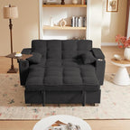 oaaktu Large Size Convertible Sleeper Sofa Bed, Polka dot Velvet Pull Out Futon by Unknown