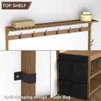 AMBIRD 6-in-1 Bamboo Hall Tree - Image 5