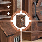 Joaxswe Narrow Night Stand Set 2, Farmhouse Side End Table - Image 8