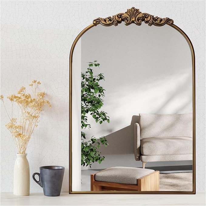 Ornate Baroque Vintage Gold Mirror by Wemily