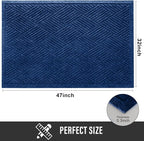 Sturdy Front Door Mat, Absorbent Muddy Dirt Resist Welcome Door Mats Outdoor - Image 2