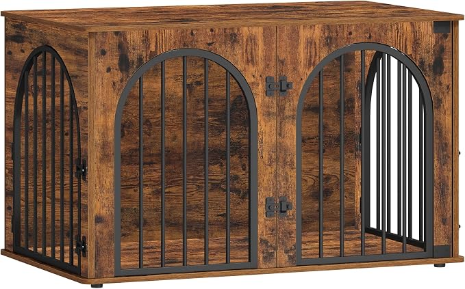 Hzuaneri 39.4" Wooden Dog Crate Furniture, Indoor Dog Kennel Dogs Cage - Image 9