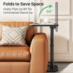 Kitstorack TV Tray Table, Adjustable Height & Rounded Metal Corners, Snack Table - Image 4