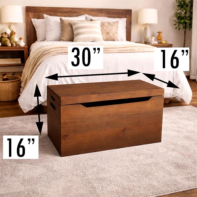 Fully Assembled, Solid Wood Storage Chest - Image 6