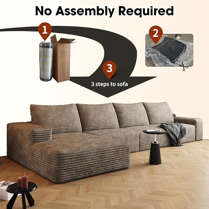 AUGOP 136" Sectional Couches for Living Room Modern Modular Sofa - Image 8