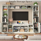 103" TV Stand for TVs up to 75", Wall Unit Multifunctional Entertainment Center - Image 4