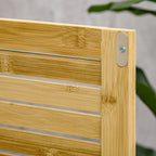 HOMCOM Bamboo Floor Cabinet Bathroom Floor Cabinet Living Room Organizer Tower - Image 9