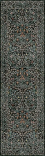 Dark Green 2x7 Long Washable Runner Rug Non Slip, Throw Rugs Runners - Image 3