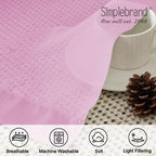 Simplebrand Pink Sheer Curtains 84 Inches Long, Light Filtering Rod Pocket - Image 7