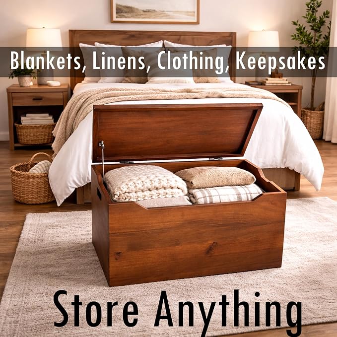 Fully Assembled, Solid Wood Storage Chest - Image 5