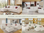 EASE MOOSE Sectional Modular Sofa, Luxury FSC Certified Chenille Comfty Deep - Image 6