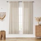 Living Room Curtains 72 Inch Length Linen Boho Luxury Light Filtering Semi by Nanspring