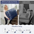 Homkdom 3 Seater Boneless Couch - Image 8