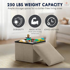 Ornavo Home Small Storage Ottoman, - Image 7
