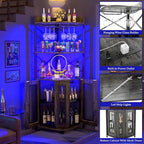 Aheaplus Corner Bar Cabinet - Image 5