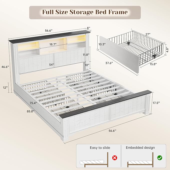 EnHomee Full Size Bed Frame - Image 2