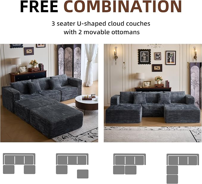 110" Modular Sectional Couch - Image 7