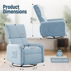 Korser 360° Rocking Chair, Nursery Rocker Chair - Image 2