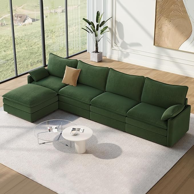 Vesgantti 142" Cloud Couch Sectional Modular Sofa, Comfy Sectional Couch by Vesgantti