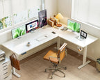 Casaottima 71 Inch Reversible Electric L Shaped Standing Desk, Height - Image 8