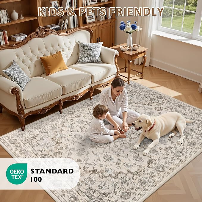 8x10 Area Rugs Living Room: Washable Rug - Image 9