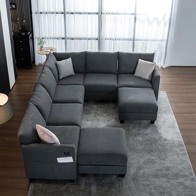 122.8" Large Sectional Couches for Living Room, 6 Seater L Shaped Modular - Image 9