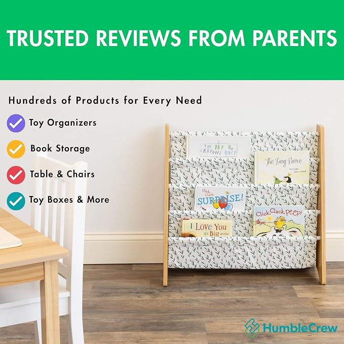 Humble Crew Kids Bookshelf, 4-Tier Front-Facing Book Display Organizer - Image 7